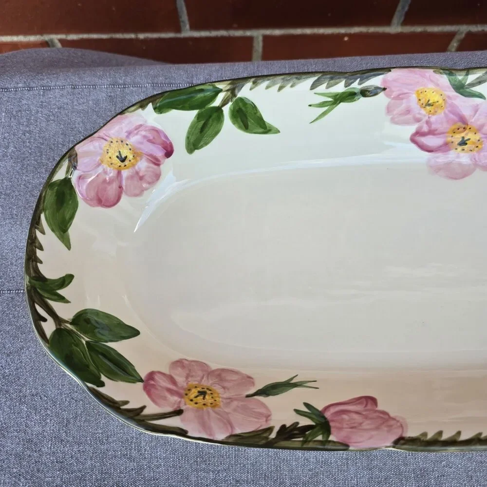 Vtg Franciscan Desert Rose Long And Narrow Baker Casserole Serving Dish 15 1/2